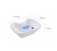 WATIIFUFU Portable Shampoo Basin for Hair Washing with Comfortable Neck Support Plastic Sink Suitable for Elderly Pregnant Women and Bedridden Patients Heat-Sensitive Water Plug Indicates