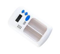 WATIIFUFU Portable Smart Electronic Dual-Compartment Pill Organizer with Timer Reminder, Travel Medicine Storage Box for Daily Medication Management Random Color