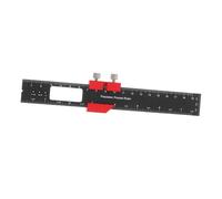 WATIIFUFU Portable T-shaped Woodworking Ruler Metal Square Measuring and Scribing Tool for Precision Marking Compact Pocket Design Red Layout Gauge for Carpentry and Outdoor Use