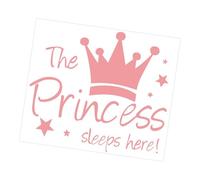 WATIIFUFU Princess Crown Wall Sticker DIY Removable Peel and Stick Decal for Bedroom Nursery Decor Self-Adhesive PVC Wall Sticker No Tools Required