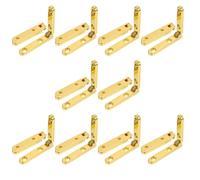 WATIIFUFU Protecting Hands and Fingers Zinc Alloy 20pcs 90 Degree Hinges Easy to Disassemble with Spring Folding Design Golden Colour for Wooden Jewelry Box and Wine Box
