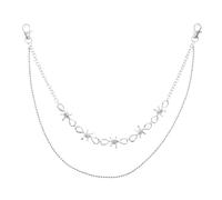 WATIIFUFU Punk Hip Hop Metal Waist Chain with Thorn Pendant and Tassel Versatile Pocket Chain Clothing Accessory for Jeans Unisex Street Style Body Jewelry for Men and Women