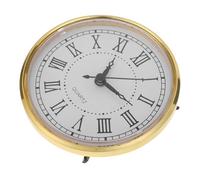 WATIIFUFU Quartz Clock Insert with Roman Numerals 4.32 Inch round Plastic Movement for Desk Table Clock, Vintage Style with Stable and Secure Installation, for Study and DIY Repair