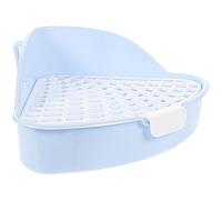 WATIIFUFU Rabbit Litter Box Plastic Pet Toilet for Small Animals and Bunnies with Double Hook Fixed Design and Detachable Grids, Easy to Clean and Prevents Urine Accumulation, for Bunny Cage