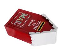 WATIIFUFU Red Metal Santa Mailbox Wall Mount and Tabletop Decor with Slot for Letters to Santa Coin Bank and Valentine Versatile Christmas Porch Decoration for Indoor Outdoor Holiday Use