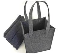 WATIIFUFU Red Wine Storage Bag Felt Multi-Bottle Carrier Reusable Wine Bag for Travel Home Parties Festivals Christmas Gifts Grey