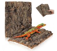 WATIIFUFU Reptile Terrarium Decor Tree Bark Climbing Platform Natural Coffee Color Creative Landscape Decoration 2pcs for Pet Cage Suitable for Bearded Dragon and Crickets