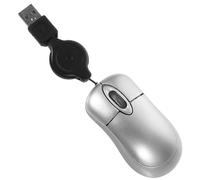 WATIIFUFU Retractable Cord Mouse USB Mini Optical Mouse Ergonomic Design for Compact Work Environments and Travel Assorted Color