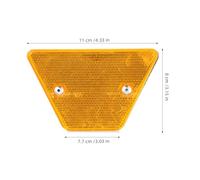 WATIIFUFU Road Reflectors Reflective Driveway Marker Delineators for Road Yellow PC Iron Material Trapezoidal Bar-shaped Rectangular Profile Waveform Guardrail Single Bracket Design