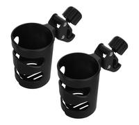 WATIIFUFU Rotatable Black Bottle Organizer and Cup Holder for Stroller with Stable Anti-tip Structure, Made of Sturdy Pp Material, for Travel and Shopping with Moms