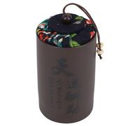WATIIFUFU Sealed Tea Canister for Coffee Beans and Loose Tea with Purple Clay Material, Suitable Capacity, Easy to Clean Storage Jar for Family Kitchen Use with Simple Appearance