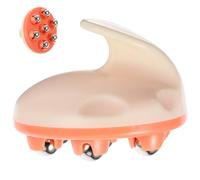 WATIIFUFU Seven Sphere Steel Roller Massage Tool for Muscle Relaxation - Orange Compact Acupoint Massager for Abdomen, Waist, and Calves - Reusable Body and Foot Massage Accessory with Box