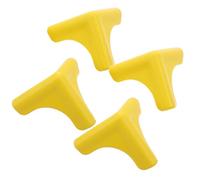 WATIIFUFU Silicone Range Hood Corner Protectors 4Pcs Yellow Cushioned Edge Guards, Anti-Crash Table Corner Covers for Kitchen and Furniture Safety