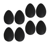 WATIIFUFU Silicone Shoe Sole Protectors Anti-Skid Non Pads Self-Adhesive 4 Pairs Heel Noise Reduction Black for Footwear High Heels Suitable for Kitchens and Nighttime Activities
