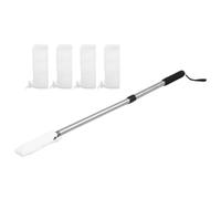 WATIIFUFU Silicone Toe Gap Cleaning Brush with Long Handle for Shower Use, Foot Scrubber Removing Dead Skin and Calluses, No Bending Required, Includes Drying Covers, for Pregnant