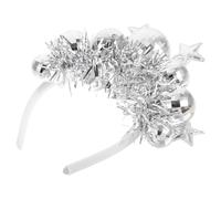 WATIIFUFU Silver Disco Ball Headband Star Tinsel, Sparkling Party Hair Accessory for Women, New Year's Eve Disco Theme Dance Headband