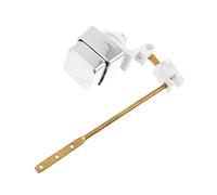 WATIIFUFU Silver Toilet Flush Tank Lever Copper Side Mount Button Replacement for Toilets Easy Installation Square Rod Design