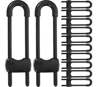WATIIFUFU Sliding Door Lock Safety Latches Black Abs Material 12pcs with No Screw Needed and Easy Installation for Doors and Drawers for Cabinet Proofing and Safety