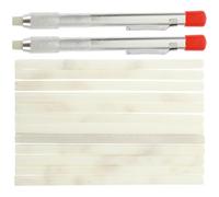 WATIIFUFU Soapstone Marker Pens with Screw-on End Ring and Anti-skid Grip for Welding and Metal Manufacturing, Suitable for Steel and Aluminum, Includes Refills for Removable Markings