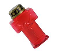 WATIIFUFU Solar Flameless Candle with Realistic Candlelight Effect, Red Plastic Prayer Candle Jesus Light for Garden Decoration and Cemeteries, Easy Operation LED Memorial Lighting