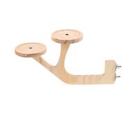 WATIIFUFU Solid Wood Parrot Perch Stand with Climbing Ladder and Platform for Cage Natural Chewing and Exercise Bird Ladder for Parakeets Cockatiels Budgies Light Bird Play Accessory