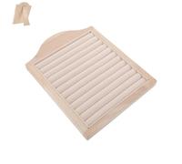 WATIIFUFU Solid Wood Ring Display Stand for Selling, Jewelry Organizer Tower with Beige Finish, Small Ring Holder and Earring Display for Retail Counters and Home Storage