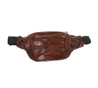 WATIIFUFU Sports Shoulder Bag Men Waist Bag Zipper Leather for Dad Friends Travel Gear