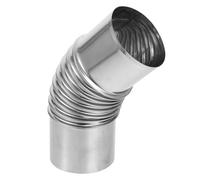 WATIIFUFU Stainless Steel Elbow Chimney Vent 45 Degree Pipe Bend High Temperature Resistance Silver for Camping Stove Pipe Kit