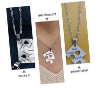 WATIIFUFU Stainless Steel Friendship Necklace Set for Women, 4pcs Choker Necklaces, Forever Best Friends Jewelry, Stylish Friendship Pendant for Daily Wear