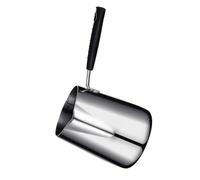 WATIIFUFU Stainless Steel Mini Fryer Pot High Body Oil-Saving Milk Pan Kitchen Cooking Tool Ergonomic Handle Practical Heat-Resistant Small Stock Pot for Home Use