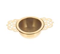 WATIIFUFU Stainless Steel Tea Infuser Fine Mesh Filter with Double Handles Food-Grade Material for Home Brewing Loose Leaf Tea Convenient Practical Design Gold Color