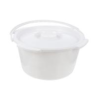 WATIIFUFU Thickened Portable Chamber Pot with Lid and Handle, White Plastic Urinal Bucket for Elderly and Disabled Adults, Home and Travel Bedpan Toilet Aid
