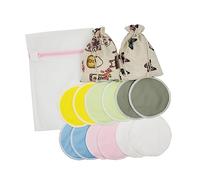 WATIIFUFU Ultra Absorbent Nursing Pads 15pcs Reusable Breast Pads with Large Size Bamboo Fabric Cotton Lining Leakproof for Breastfeeding Random Color