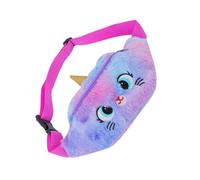 WATIIFUFU Unicorn Design Cat Fanny Pack Plush Waist Bag for Kids Comfortable Fluffy Travel Bag