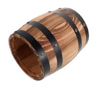 WATIIFUFU Utensil Holder with Versatile Storage Storage Bucket Wooden Retro Barrel-shaped Small Wood Desktop Organizer for Spoons and Forks for Dining Table and Parties