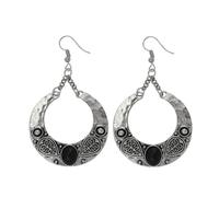 WATIIFUFU Vintage Bohemian Black Drop Earrings for Women, Alloy Material with Ethnic Style and Statement Design, for Festivals and Tourism Commemorative Occasions