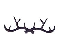 WATIIFUFU Vintage Cast Iron Antler Rack Wall Hook, Antique Hooks for Coats, Hats and Leashes, Sturdy Black Wall Mount for Living Room or Bedroom Random Color