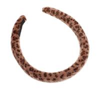 WATIIFUFU Vintage Cheetah Bow Headband Plush Headbandanas for Women Leopard Print Furry Ears Perfect for Fall/