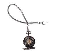 WATIIFUFU Vintage Mechanical Pocket Watch Hollow Design Retro Roman Numeral Antique for Men for Christmas Birthdays and Special Occasions