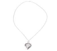 WATIIFUFU Vintage with Hollow Out Love Heart Shape Quartz in Silver Pocket Watch Retro Style Carving Decoration for Clothing, Gift for Special Occasions