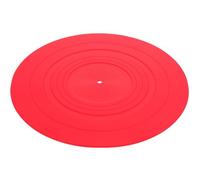 WATIIFUFU Vinyl Record Silicone Mat Red Premium Silicone Record Player Pad Practical Anti-static Cushion Keeps Turntable Stable for Home Use