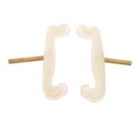 WATIIFUFU Violin Shoulder Rest Feet Replacement Beige 2pcs Silicone and Metal Wide Fit, Easy to Remove, Non-slip Support for 3/4 and 4/4 Violins for Beginners and Professionals
