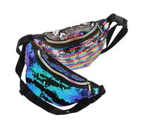 WATIIFUFU Waist Bag Handsfree Convenience for Women 2pcs Sequin Mermaid with Adjustable Strap, Comfortable Polyester Material Stylish Design for Party and Outdoor Activities