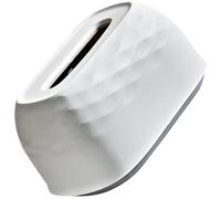 WATIIFUFU Wall Mounted Tissue Box Cover White Plastic Pumping Paper Holder Bathroom Napkin Storage Case for Home and Office Tabletop Use