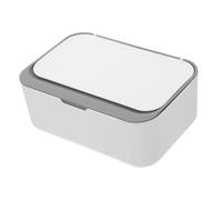 WATIIFUFU White Abs Wet Wipes Holder with Lid, Compact and Multifunctional Refillable Tissue Box for Coffee Tables and Travel, Stylish and Dustproof Baby Wipes Container