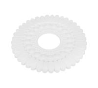 WATIIFUFU White Ceiling Medallion Light Cover Plate with Hollow Carved Detailing, Ps Material, Easy Installation and Seamless Integration, Elegant European Design for Renovation Projects