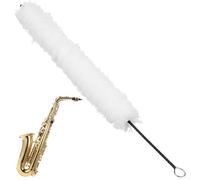 WATIIFUFU White Flute Cleaning Brush Cotton Cleaner Practical Twisted Wire Brush with Loop Handle Lightweight Music Instrument Accessories
