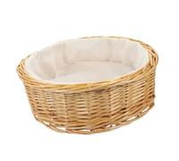 WATIIFUFU Wicker Bread Basket with Cloth Liner Woven Storage Tray for Snacks Pastries Fruits and Desktop Organization Natural Rustic Style for Home Office and School Use