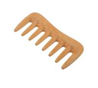 WATIIFUFU Wide Tooth Wooden Hair Comb Boxwood Natural Static Massage Scalp Detangler for Curly Wavy Long Hair Portable Styling Brush Smooth Polished Teeth
