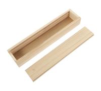 WATIIFUFU Wood Jewelry Box Small Organizer Case Vintage Simple Shape Lightweight Easy to Open and Close Beige Storage for Home
